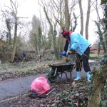 Clearing away the rubbish