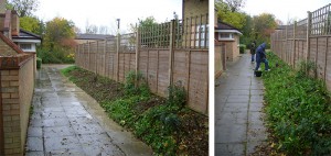The link between Kepwick and Capian Walk, during and after our project work – a start, but still much work to do