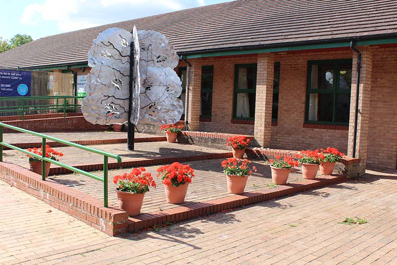 Ashbrook School tub planting