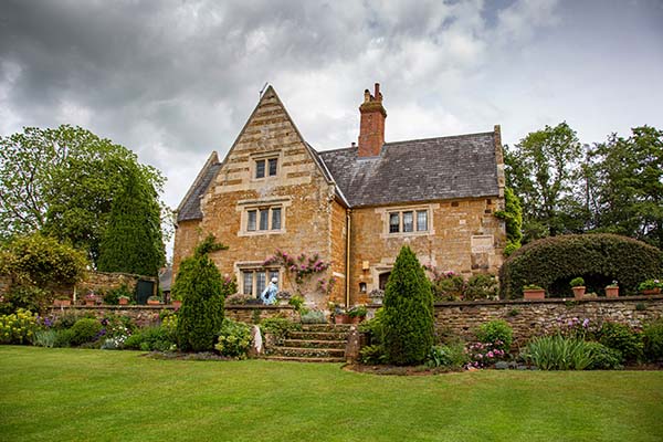 With its stone terraces, the 17th Century manor house provides a central focus for the gardens 